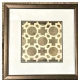 Framed Art Print - Abstract Geometric Circles & Squares