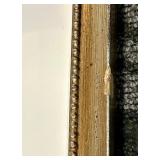 Blue Magnolia Framed Print - Botanical Wall Art in Gold Beaded Frame