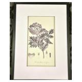Tanacetum vulgare Framed Botanical Print - Vintage Plant Illustration for Wall