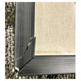 Framed White Leaf Botanical Wall Art - Black Background