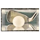 Golf Print on Acrylic - Golf Ball & Club Scene