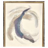 Framed Abstract Canvas Art - Circular Ring Composition in Soft Neutrals
