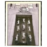 Door Panel - Royal Arms Crest with Classical Figures & Sun Emblem