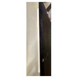 Abstract Striped Watercolor Collage on Torn-Edge Paper Framed Artwork