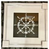 Seashell Radial Collage Framed Wall Art