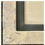 Abstract Wall Art - Framed Vertical Blue Gray Composition