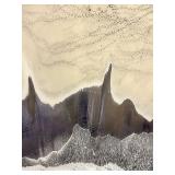 Acrylic Painting - Abstract Teal Ocean Waves