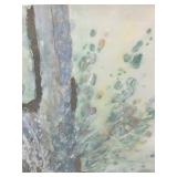 Abstract Watercolor Tree Burst - Framed Artwork in Gold Frame