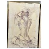 Figure Study - Nude Back, Framed Art, Signed - #2