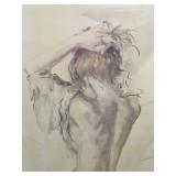 Figure Study - Nude Back, Framed Art, Signed - #1
