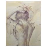 Figure Study - Nude Back, Framed Art, Signed - #2
