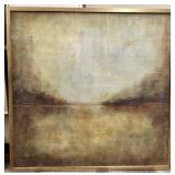 Paula Blackwell Signed - Abstract Landscape Painting, Framed