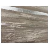 Abstract Seascape Painting - Framed, Neutral Tones, Thick Textured Brushwork