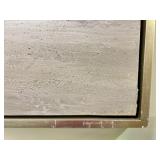 Abstract Seascape Painting - Framed, Neutral Tones, Thick Textured Brushwork