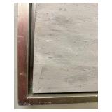 Abstract Seascape Painting - Framed, Neutral Tones, Thick Textured Brushwork