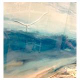 Seascape Ocean Blue Abstract Wall Art Print - Framed