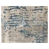 Generation Interiors Round Area Rug - Beige & Blue Abstract Pattern 7