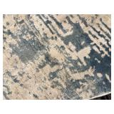 Generation Interiors Round Area Rug - Beige & Blue Abstract Pattern 7