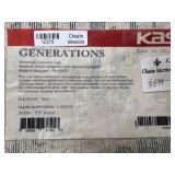 Generation Interiors Round Area Rug - Beige & Blue Abstract Pattern 7