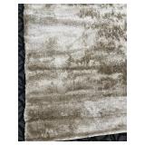 Beige Shag Area Rug - Plush High-Pile, Soft Texture - 90" x 110"