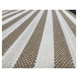 Striped Area Rug - Beige & Brown - 82" x 105"