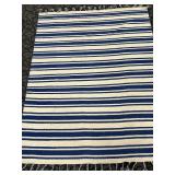 Nourison DST01 Navy/White Dhurrie Wool Rug - 8 ft x 10 ft 6 in