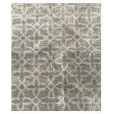 Capel Area Rug - Gray & Ivory Geometric Trellis Pattern - 8