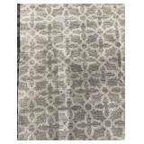 Capel Area Rug - Gray & Ivory Geometric Trellis Pattern - 8