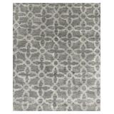 Capel Area Rug - Gray & Ivory Geometric Trellis Pattern - 8