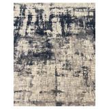 Area Rug - Gray & Navy Abstract Pattern Modern Design - 9