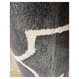 AMER HOR-22 Moroccan Trellis Area Rug - Dark Gray & Ivory 8 ft x 11 ft