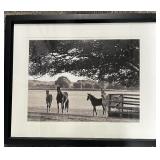 Dog Statue Lamp Set - Black Ceramic Table Lamp & Dog Figurine Accent, Vintage Decor