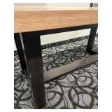 Coaster Fine Furniture Dining Table Set & 4 Black Chairs - Oak Finish