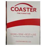 Coaster Fine Furniture Dining Table Set & 4 Black Chairs - Oak Finish