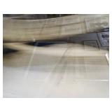 Framed Abstract Art - Gold Ribbon Pattern on Black Background