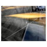 Framed Abstract Art - Gold Ribbon Pattern on Black Background