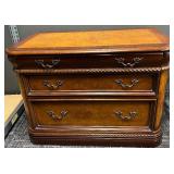 Aspenhome Burl Wood 3-Drawer Dresser with Rope Edge & Ornate Handles