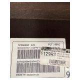 Ethan Allen Dark Walnut Coffee Table - Gold Trim & Block Legs