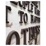 Round Distressed Sign on Iron Stand - Some People Want It to Happen, Others Make It Happen