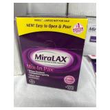 13 Boxes of 20-Sample Packets MiraLAX Mix-In Pax Stool Softening Constipation Grit-Free Powder Reliever - Unflavored - Includes Multiple 2026 $5.00 Coupons!