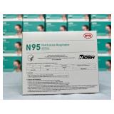 NEW BYD N95 Particulate Respirators – 30 Boxes of 20 Masks – NIOSH Approved 95%+ Filtration Efficiency Against Solid & Liquid Aerosols – Foldable Non-Sterile Design with 4-Point Elastic Stra