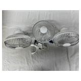 Lot of 3 Like New Air King Fans - 2-Speed Settings, Table/Desk Top & Strong Spring-Loaded Clip Style, Adjustable Tilting Head for Targeted Airflow