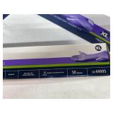 MSRP $300 = 4 Boxes (200 gloves) HALYARD Purple Nitrile MAX Exam Gloves, TEXTURED PALM & FINGERTIPS!!!, Powder-Free, Puncture Resistant THICK 11.8 mil, Extended 16" Cuff, X-Large *maximum protecti