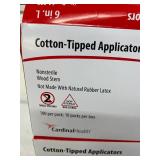 Lot of 2 NEW Cardinal Health C15055-006 1,000 Pack 6" Non-Sterile Wood Stem Cotton-Tipped Applicators - Lint-Free, Sterile Wound Cleaning, Medication Application, or Moisture Removal