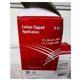 Lot of 2 NEW Cardinal Health C15055-006 1,000 Pack 6" Non-Sterile Wood Stem Cotton-Tipped Applicators - Lint-Free, Sterile Wound Cleaning, Medication Application, or Moisture Removal