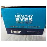 NEW Bruder Healthy Eyes Patient Samples - Categorized for Hygiene, Heat, and Hydration - Eyelid Cleansing Wipes, Moist Heat Eye Masks, Dry Eye Drinks