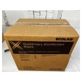 1 Case (12 each) NEW Ecolab 6000169 9" x 12" Quaternary Disinfectant Wipes - Non-Alcohol, Quat Based Formula, Excellent Material Compatibility, Used in Hazardous Critical Areas to Prevent Contaminatio