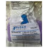 MSRP $500 Bulk Lot (46 Pairs) Sloan Medical STA-DRI Knee-High Protective Covers KH-450 Non-Skid Sole W/Heat-Sealed Seams Prevents Leaking, 2 mil polyethylene can be worn for long periods without teari