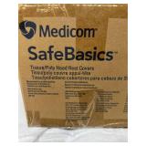 NEW 1 Case (500 Covers) Medicom 3017 SafeBasics Tissue/Poly Salon Massage Head Rest Covers – Hygienic, Disposable Protection For Headrests – Perfect For Clinics, Spas, And Salons – NEW In Box