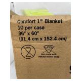 1 Case (10 each) NEW Graham Medical 78313 36" x 60" Comfort 1 Blanket - Non-Woven, Green - Lightweight Material with Superior Heating, Suitable as Hypothermia Blanket